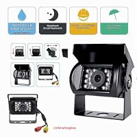 Rückfahrkamera Auto 2 Kamera Set mit Super Nachtsichtgeräten, 7 Zoll HD Vollfarbdisplay Rear View Monitor, wasserdichte Rückfahrkamera mit Kabel für Wohnmobil/Bus/Anhänger/LKW 9 V-35 V – Ansicht 2