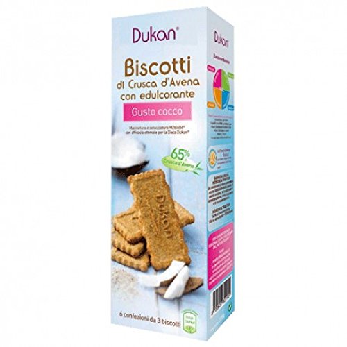 Dukan Galletas Bran D 'Avena Sabor 6x3 Galletas de Coco