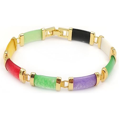 Bracelet de jade coloré pour femmes ZXQUEGF en pierres de haute qualité