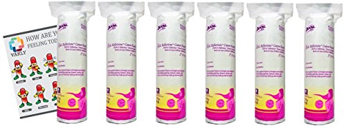 Vakly Pack - 100% Cotton Rounds 6 Packs of 80 (6 Packs)