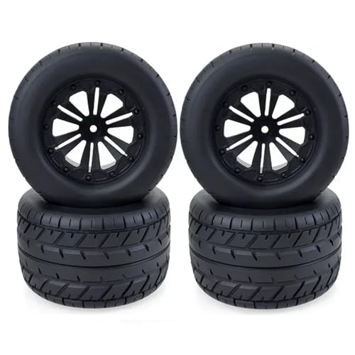 4 Pneus Roues 115mm Moyeu Hexagonal 12mm pour Camion RC 1/10 HPI HSP Savage