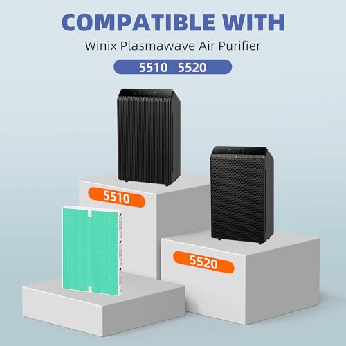 Image of 5510 5520 5530 HEPA Toxin Absorbe Air Purifier Filter Q Replacement for Winix 5510 5520 5530 Plasmawave Air Purifier H13 True HEPA Carbon Filter,# 1712-0123-00,2 Combon Set