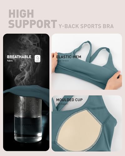 Image of RUNNING GIRL Sports Bras for Women, Molded Cup High Impact Sports Bra Workout Bras for Women High Support Racerback