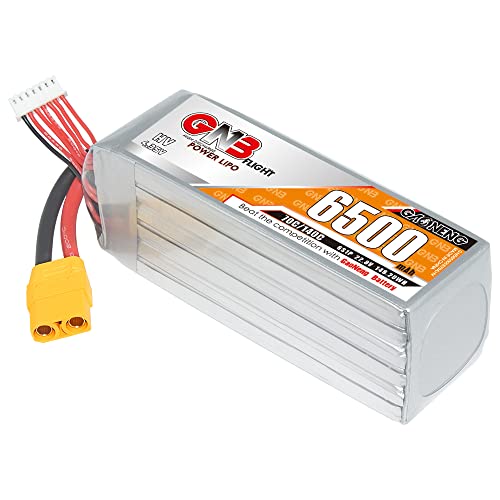 GAONENG GNB 6S LiHV 6500mAh 22.2V 70C 140C XT90 RC LiPo Battery with XT90 Plug for 7 to 8inch 400mm-450mm X8 FPV RC Car Drone RC Boat Soft Pack