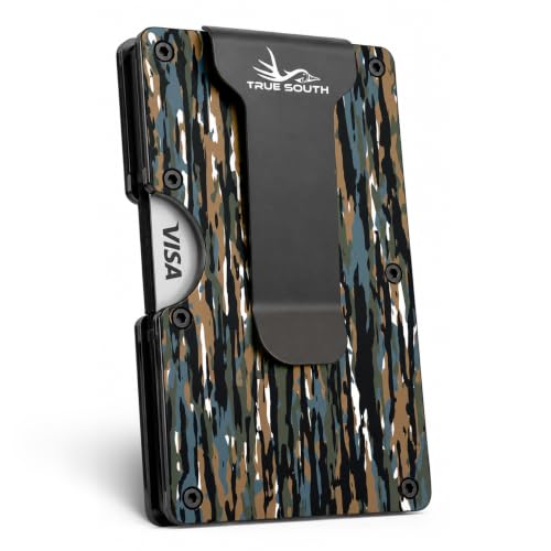 True South Pro Slim Wallet Men RFID Blocking Aluminum Camo Card Holder