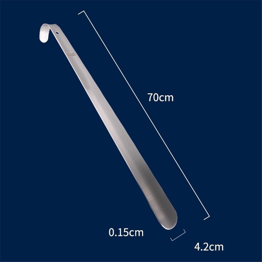 Calzador Calzador de Metal Mango Largo (70 cm) - Bastón Multifuncional de Acero Inoxidable for Personas Mayores. Calzador