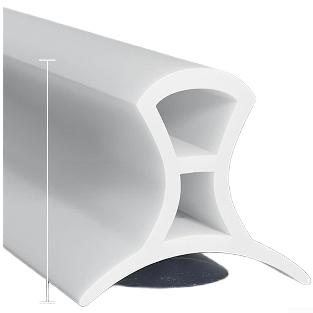 Barrera de Agua para ducha Silicona Ventosa Sin Flexible 80cm Cinta Impermeable Baño Antifugas Suelo Seco Baño(80cm)