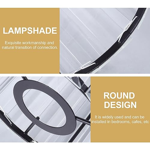 Image of DOITOOL 2pcs Crystal Lampshade Glass Lamp Shade Globe Ceiling Light Cylinder Lamp Shade Barrel s Glass Replacement Wall Light Shades Cover Iron Art Lampshade
