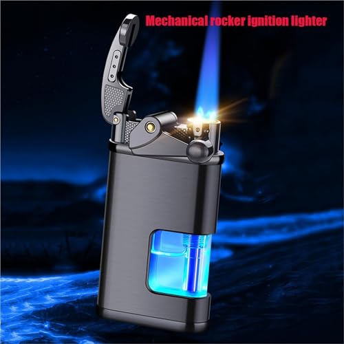 Encendedor de butano eléctrico con llama azul antiviento miniatura 4