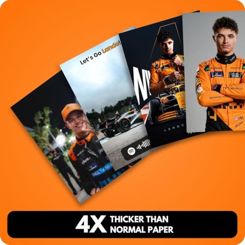 Image of Lando Norris Poster (Set of 40) | F1 Lando Norris Mini Posters (15 x10 cm) | McLaren F1 Poster Lando Norris Posters for Wall, Bedroom, Living room | Formula One Posters | Glue Dots Included (A 023)