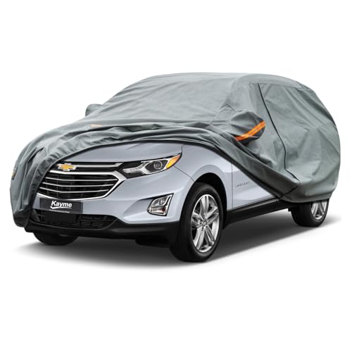 Image of Kayme Heavy Duty SUV Car Cover Custom Fit Chevrolet Equinox Waterproof All Weather for Automobiles, Full Exterior Covers Sun Rain UV Protection.（Deliver About 3-10 Days）