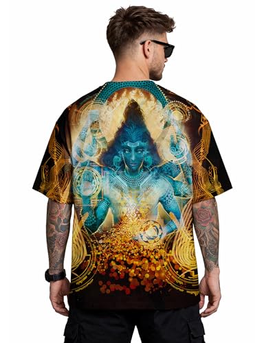 Image of STAND OUT All Over Printed Shiva, Krishna, Hanuman, Kali, Ram and Ravana, Ramayan, Bagavath Githa, Buddha Religious, Spiritual, Hindu Gods T-Shirts