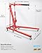 2-Ton Shop Crane, Hydraulic Folding Engine Hoist w/6 Steel Casters - Lift Car Transmissions, Boat Motors, Farm Equipment (Net Wt. 157 lbs)