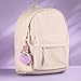 SELOVO Women Girls Initial Keyring Fluffy Ball Purple Butterfly P Letter Keychain