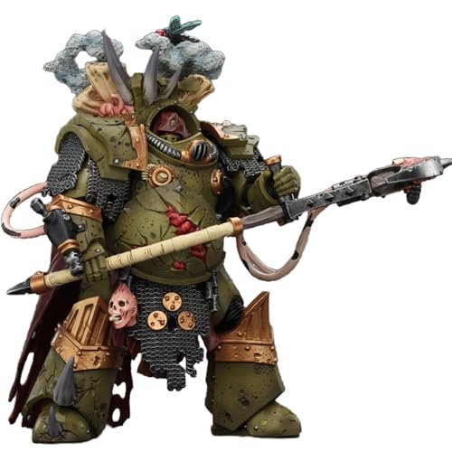 Image of JOYTOY Death Guard Warhammer 40k 1 /18 Action Figure Death Guard Deathshroud Terminator 1 with Manreaper and Plaguespurter Gauntlet Collectible Gifts,Toys for Kids 15+ and Adults 5.51-inch