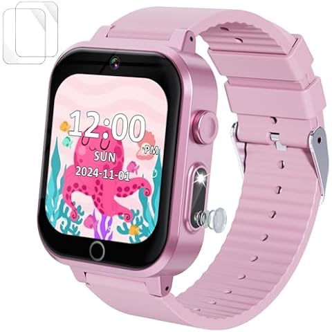 Smart Watch for Kids Toys for Ages 5-7,Ziegoal Dual Camera Kids Watches for Girls Toys Age 6-8,Christmas Birthday Gifts for 7 8 9 year old Girls,Kids Watch Learn Card Video Players Toys for Girls 8-10 Cover
