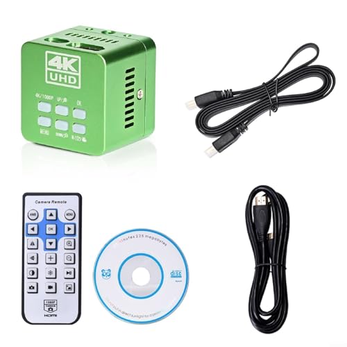 ZiStarlilife Cámara industrial de microscopía USB 4K IMX334 CMOS, 3840 x 2160P 30 FPS con soporte C/CS y control remoto, uso de laboratorio/inspección, multilingüe, 12 V CC, para capacidades de