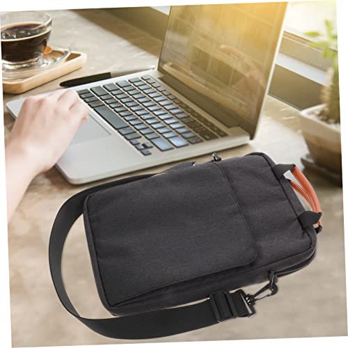 Funda para portátil de 13,3 pulgadas gris oscuro, bolso acolchado delgado con correa 4