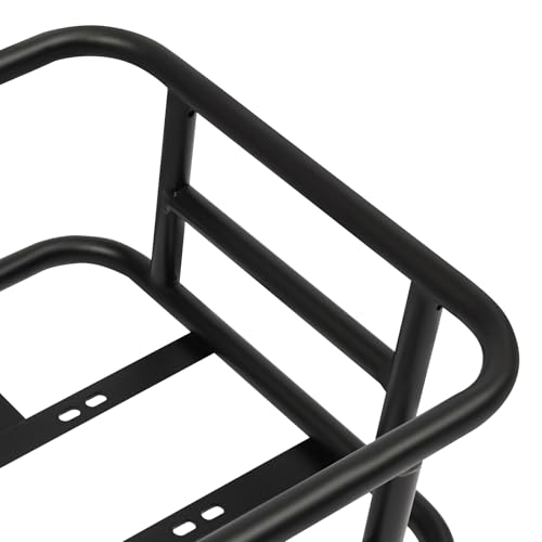 Donened - Fahrradkorb, Fahrrad Gepäckträger Korb, Hinten Fahrradkorb, für Meisten Fahrräder mit Gepäckträger, Schwarz (34.3x30.5x15cm)