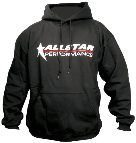 Allstar Performance ALL99913XL Black X-Large Embroidered Hooded Sweatshirt with Large Logo across the Chest