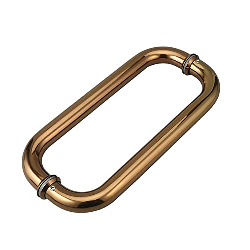Manijas de puerta de ducha, Tirador de puerta de ducha tubular dorado con orificio para manija de puerta corrediza de ducha de acero inoxidable con accesorios de baño, distancia de orificio de 275 mm