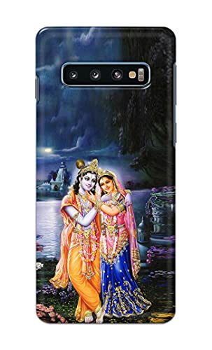Image of Printed Hard Back Cover Case for Samsung Galaxy S10 Plus | Samsung S10+ Back Cover (Radha Krishna) -1803