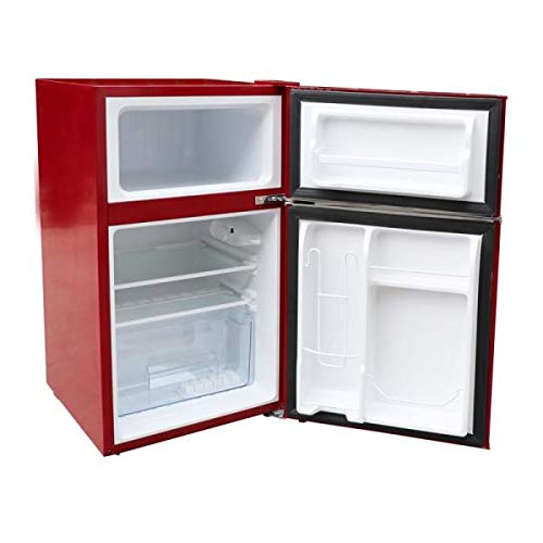 Magic Chef HMCR320RE Retro Mini Refrigerator 3.2 Cu. Ft. 2-Door Fridge In Red thumb #5