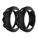 RuenTech Compatible for Garmin Fenix 3 Case Cover,Soft Silicone Protective Case Protector Sleeve for Garmin Fenix 3 HR/Fenix 3/Fenix 3 Sapphire/Quatix 3/Tactix Bravo Band Cover (2 Black)