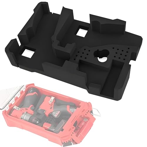Teyvayen - EVA Liner Organizer Compatible with 8435 Series Tool Box, Precision-Cut Foam Insert Fit for 3rd Gen Series Tools and Accessories, Modular System Compatible for Drills & Drivers (Black)