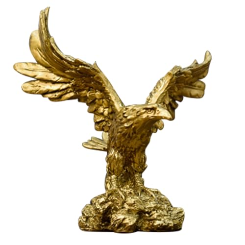 Gazocua Statue d' doré - Figurine d' en résine - Statue en résine - Pour décoration de bienvenue, salon, bibliothèque, chambre à coucher