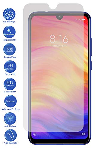 Todotumovil Protector de Pantalla Xiaomi Redmi 7 de Cristal Templado Vidrio 9H para movil