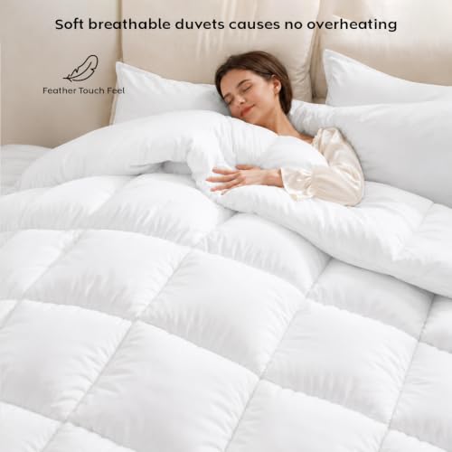 Image of AYKA Reversible Comforter 220 GSM Microfiber Reversible AC Comforter /Blanket for Winter /Quilt /Dohar /Duvets for King Size Blanket /Comforter Double Bed (Snow White, 60 * 90 inch)