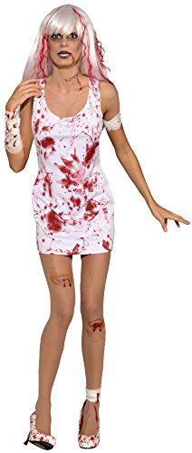 Forum Novelties Women's Blood Boutique Bloody Dress, White/Red, One Size