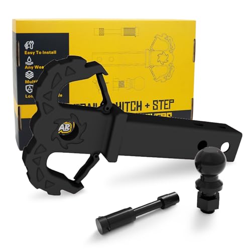 A-BOAR Hitch Step for 2" Receivers,Trailer Hitch with 2-Inch Ball