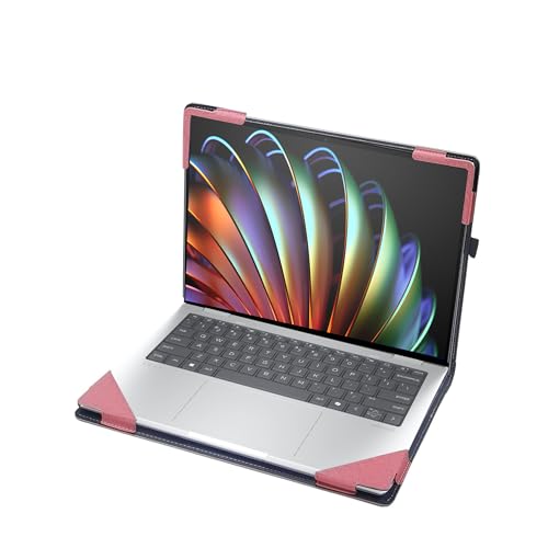 Funda para laptop HP Envy x360 2-en-1 14 pulgadas PU cuero rosa miniatura 7