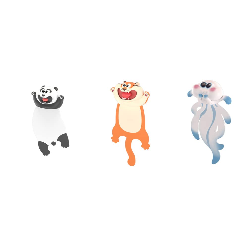 3 STKS 3D Cartoon Dier Bladwijzers voor Kinderen Creatieve Stereo Bladwijzer Gift voor Kinderen Grappige Lezen Boek Marks Schoolbenodigdheden voor Studenten