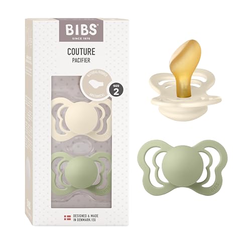 BIBS Pacifiers - Couture Collection | BPA-Free Round Nipple | Nat...