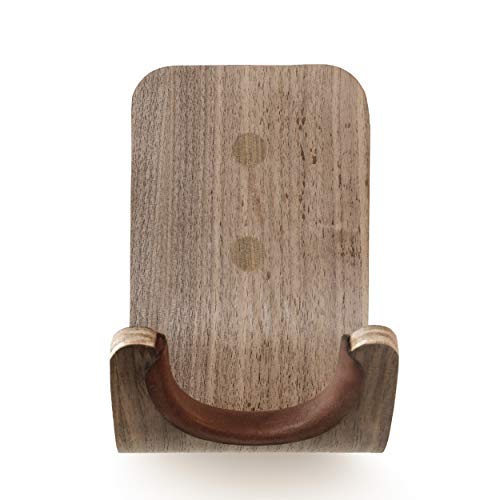Plywood Guitar Wall Mount Holder With Pick Slot On Top, Modern And Unique Design Guitar Hanger For Bass Acoustic Electric Guitars Ukulele Folk Violin Mandolin Banjo Skateboard Stand (Light Walnut) #TOP2