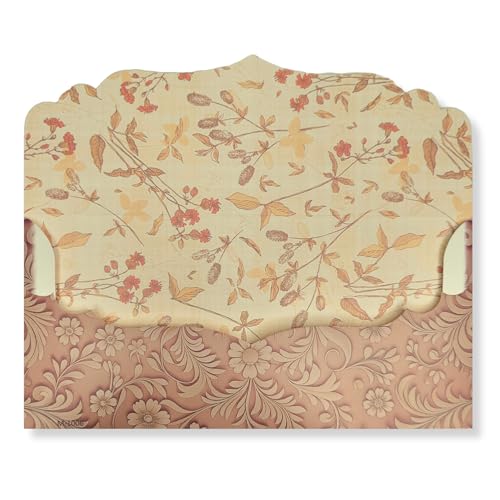 Image of Fonsie cash shagun fancy design envelopes pack of 75 for gifting money on wedding gift, baby shower, shagun, family gatherings(Floral).