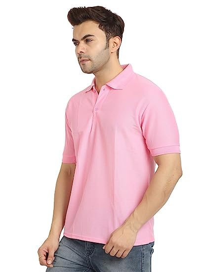 Image of KEOTI Poly Cotton(Mattey) Collar Neck Half Sleeves Tshirt for Men & Boys (Pack of 3), Plain-Regular Fit, Casual Wear, Polo Tees for Daily Use Stylish Comfortable Men's T-Shirt