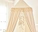 Mengersi Kids Bed Canopy with Tassel,Bed Canopy for Girls Boys Room Tent,Baby Crib Hanging Curtain-Bedroom Privacy Space Sleeping Tents Gifts,Ivory