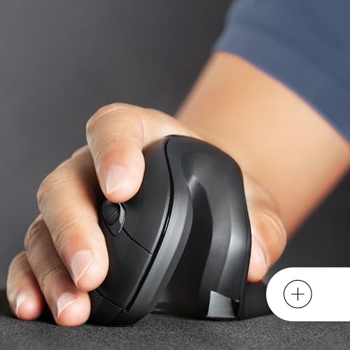 MMW-ERGOPRO, Mouse Senza Fili Ergonomico Verticale, Design Pieghevole, Sensore Ottico 3200DPI, Switch Huano, Ricevitore Wireless 2.4GHz, Compatibilità Multipiattaforma, Nero - Mouse gaming - Immagine 5