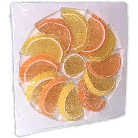 Orange and Lemon Candy Jelly Slices - Vegan - Vegetarian (Pack of 4 ) Cover