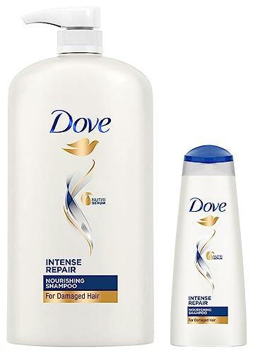 Image of Dove Intense Repair Shampoo, 1L & Dove Intense Repair Shampoo, 340ml