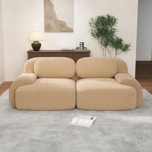 Image of Corduroy Modular Sectional Sofa, Oversized Cloud Couches for Living Room