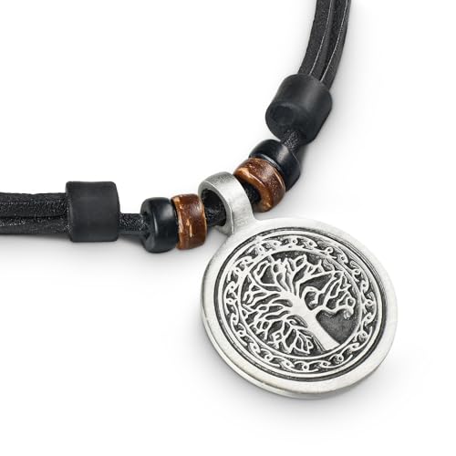 HANA LIMA Lederkette Halskette Tree of Life Herren Damen Surferkette Surferhalskette
