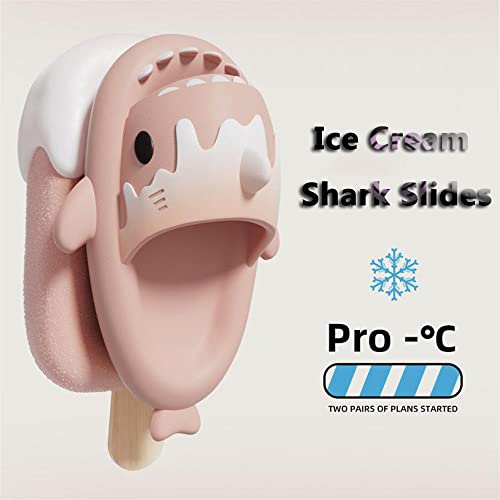 Zureto Ice Cream Shark Slides, Cute Cloud Shark Slides Original, Summer Eva Anti-Slip Casual Shark Sandals2
