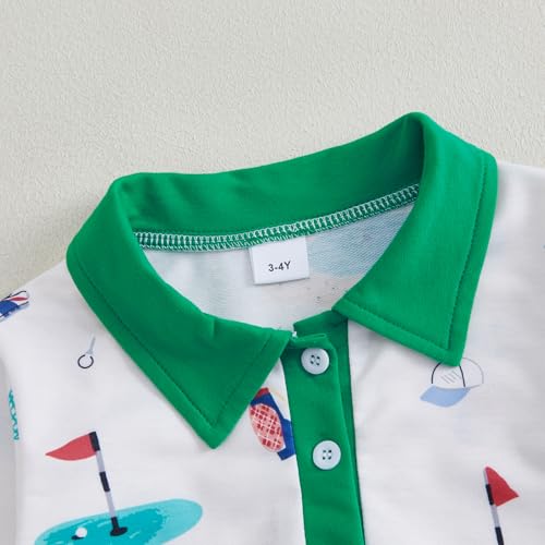Toddler Baby Boy Outfit Golf Lapel Sweatshirt Tops Pants 12 18 24 Months 2T 3T 4T 5T Sweatsuit Set Fall Clothes4