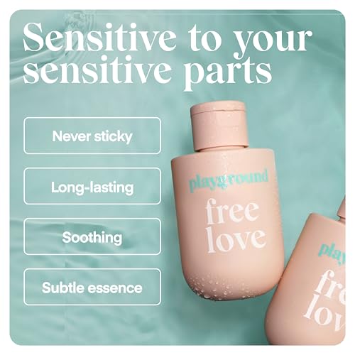 Image of Playground Free Love Natural Water-Based Personal Lubricant | Ashwagandha Lube Safe for Women, Men, Couples, Vegan Goat Weed Love Blend, Glycerin Free, Unscented, 3.7 Fl. Oz.