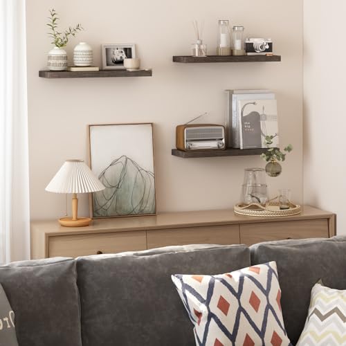 image for Fixwal 24in Floating Shelves for Wall, Wall Shelves with Invisible Bra